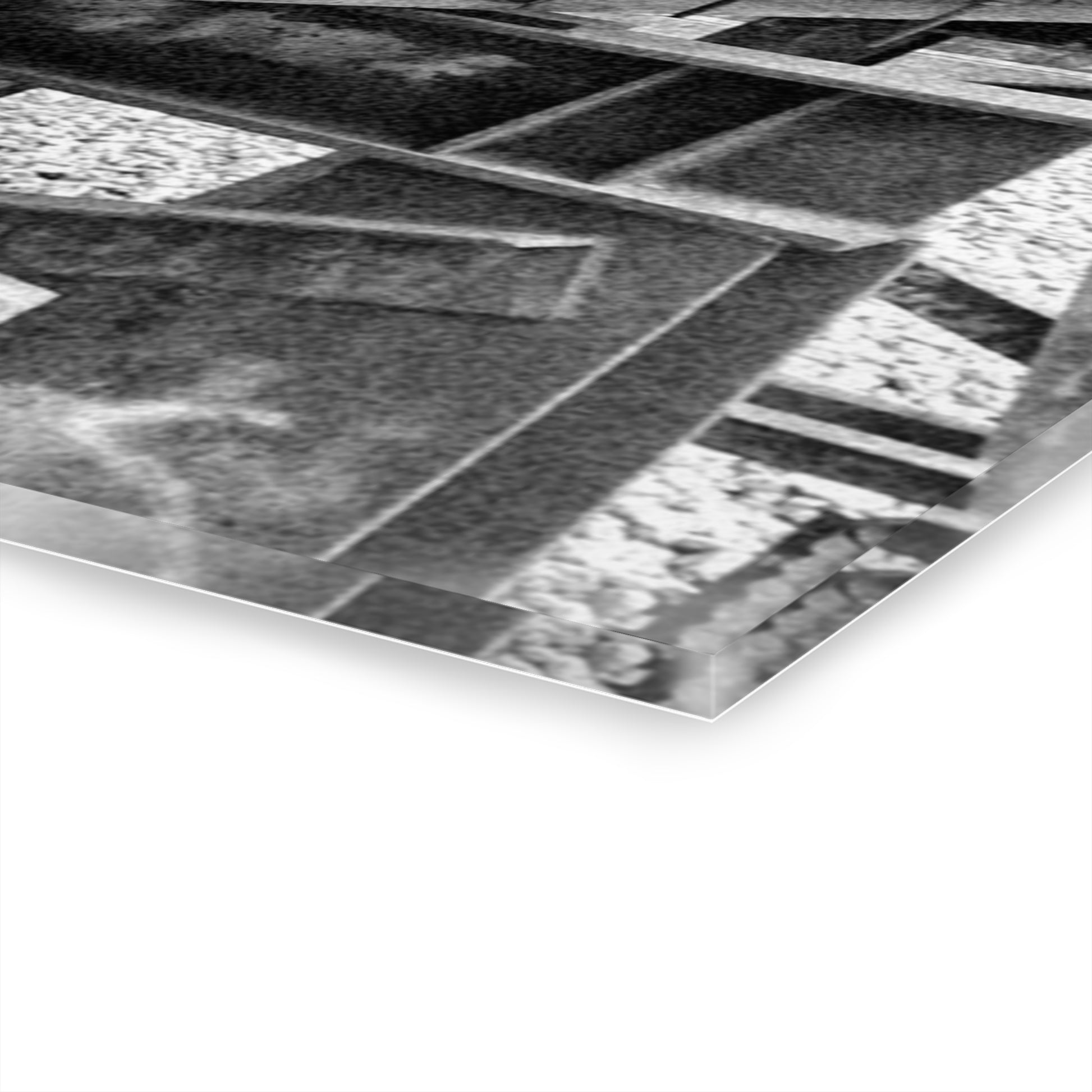 Black & White Urban Graffiti Acrylic Print — Industrial Alley Wall Art French Cleat - - Home Decor