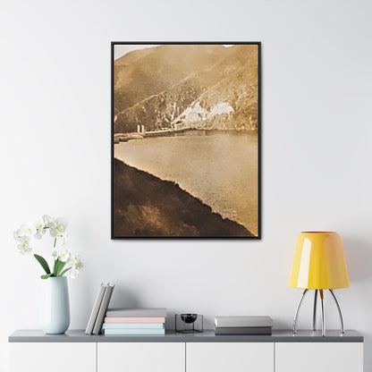 Morris Dam Lake Gallery Canvas Wraps Vertical Frame 30″ x 40″ 1.25" Black