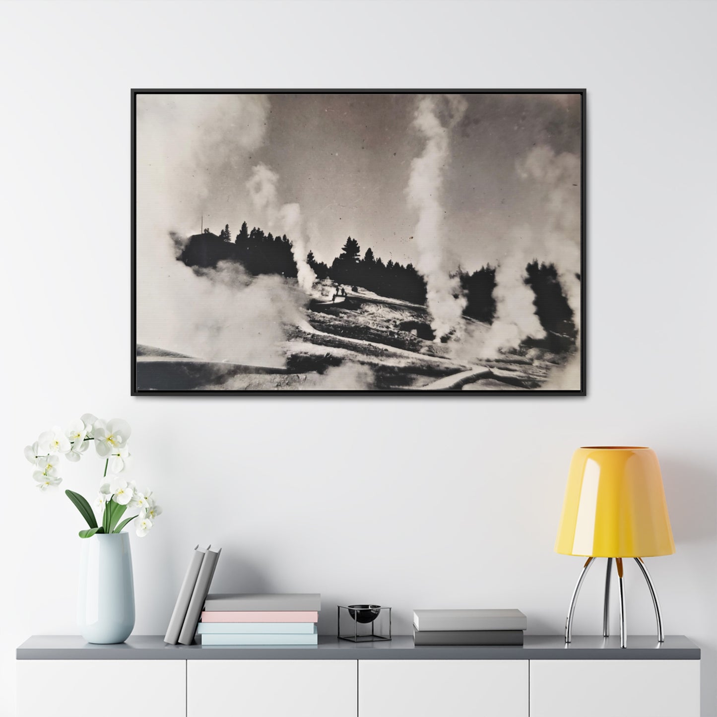 Norris Geyser Yellowstone Gallery Canvas Wraps, Horizontal Frame