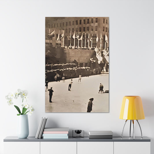 Rockefeller Plaza Easter 1945 Canvas Gallery Wraps