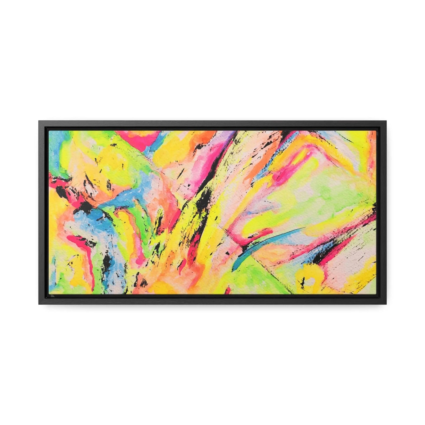 Neon Fire Gallery Canvas Wraps, Horizontal Frame 20″ x 10″ Premium Gallery Wraps (1.25″)