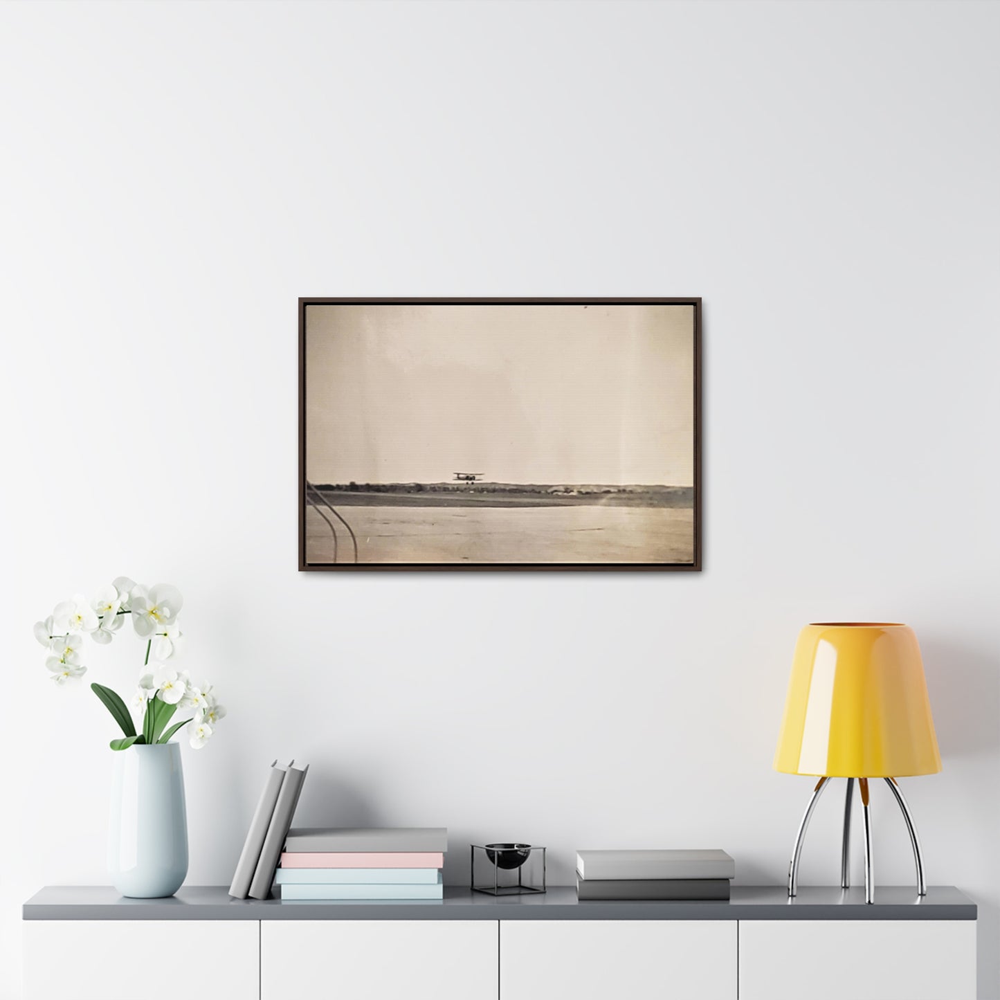 Plane Landing Omaha Airport 1939 Gallery Canvas Wraps, Horizontal Frame