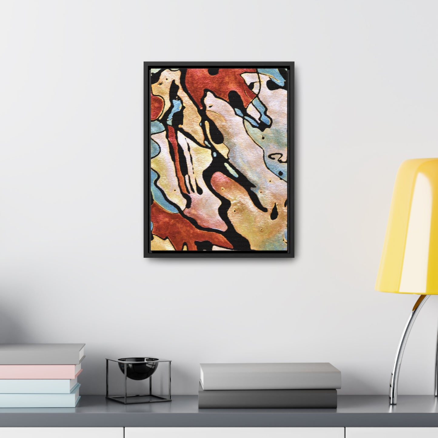 Blue Falls Gallery Canvas Wraps, Vertical Frame