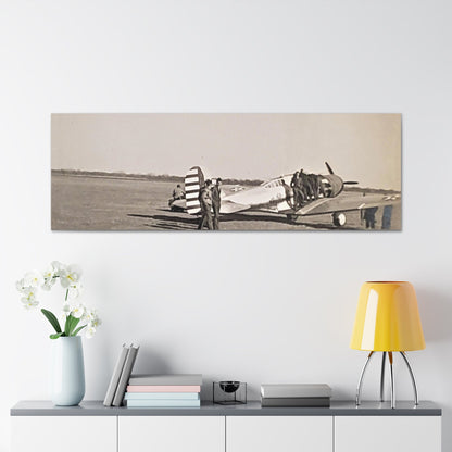 Army Pursuit Plane Ames Airport 1939 Canvas Gallery Wraps 60″ x 20″ 1.25"
