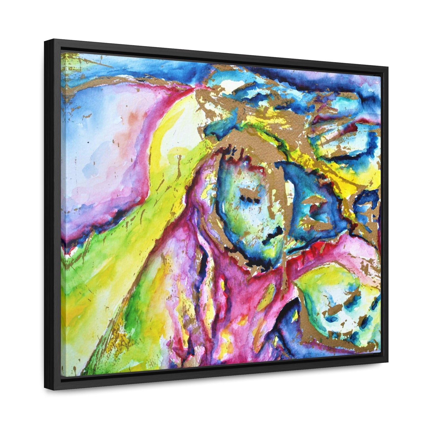 Mother's Face Gallery Canvas Wraps, Horizontal Frame