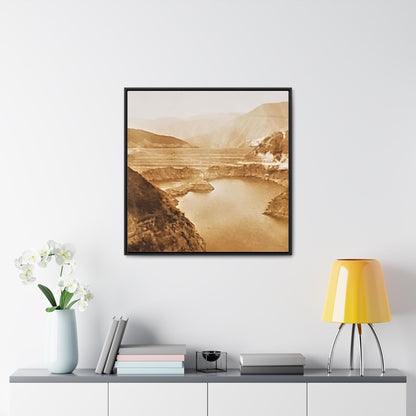 San Gabriel Dirt Fill Dam #1 Gallery Canvas Wraps, Square Frame Printify