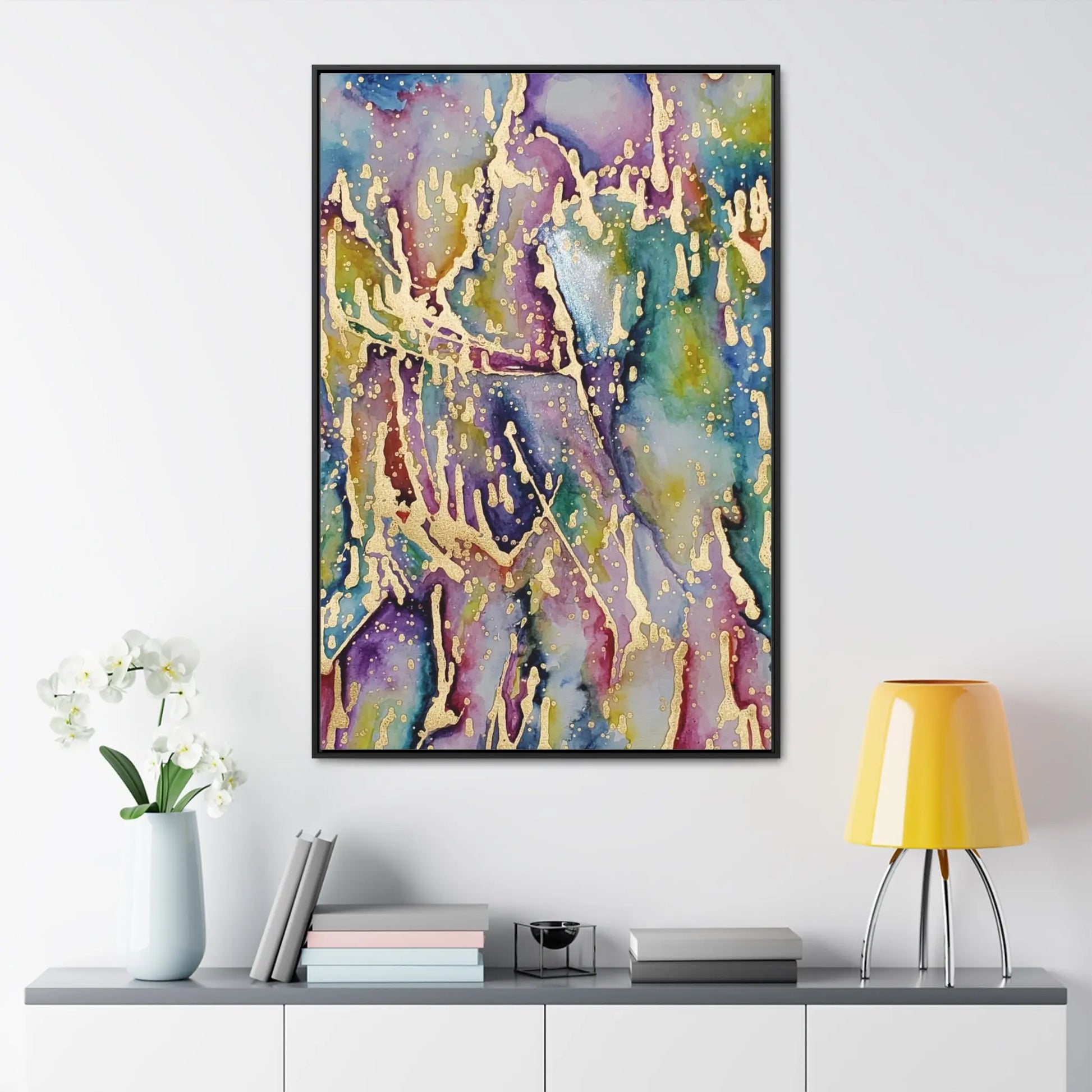 Purple Rain Gallery Canvas Wraps, Vertical Frame