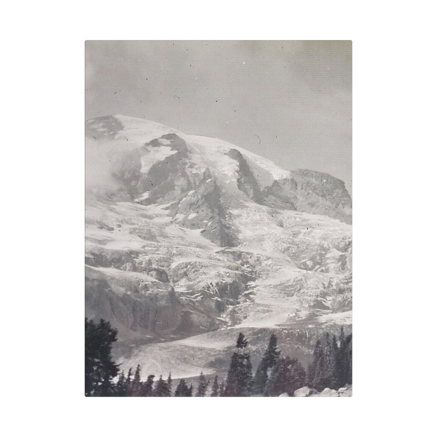 Mount Rainier Satin Canvas, Stretched