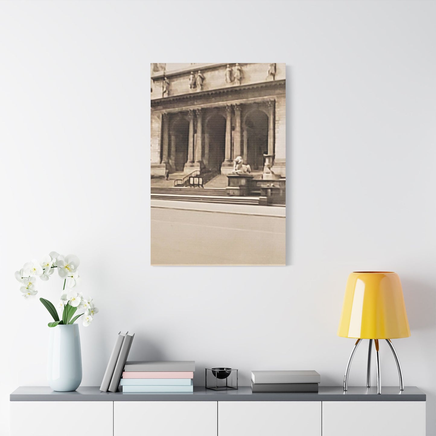 New York Public Library Satin Canvas, Stretched