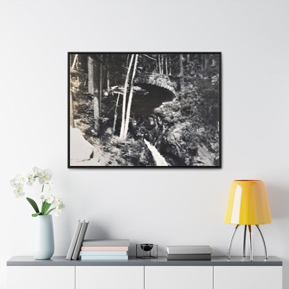 Narada Falls Yellowstone Gallery Canvas Wraps Horizontal Frame 40″ x 30″ Black 1.25"