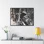 Narada Falls Yellowstone Gallery Canvas Wraps Horizontal Frame 40″ x 30″ Black 1.25"