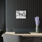 Black & White Buzzards Silhouette Acrylic Print — Modern Minimalist Wall Art - 14″ x 11″ (Horizontal) 0.25'' - Home Decor