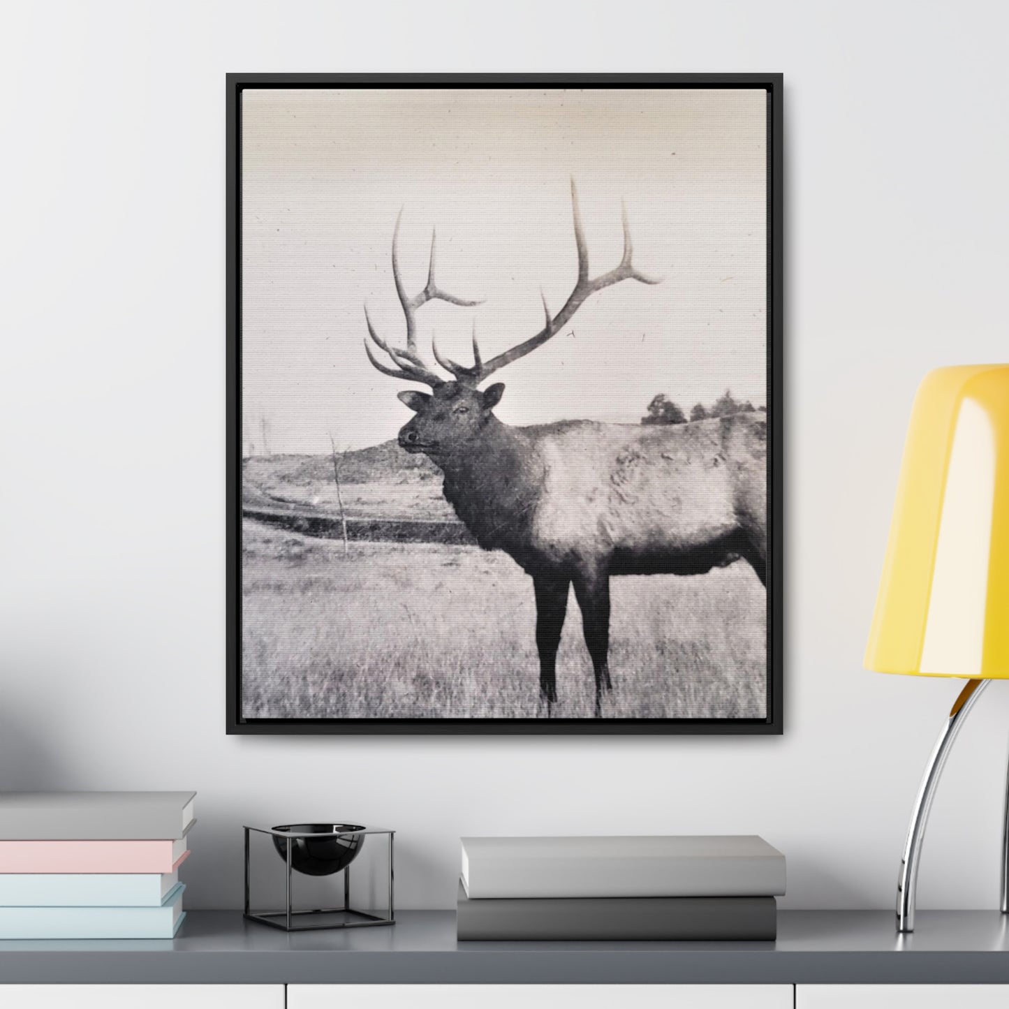 Yellowstone Bull Elk Gallery Canvas Wraps, Vertical Frame