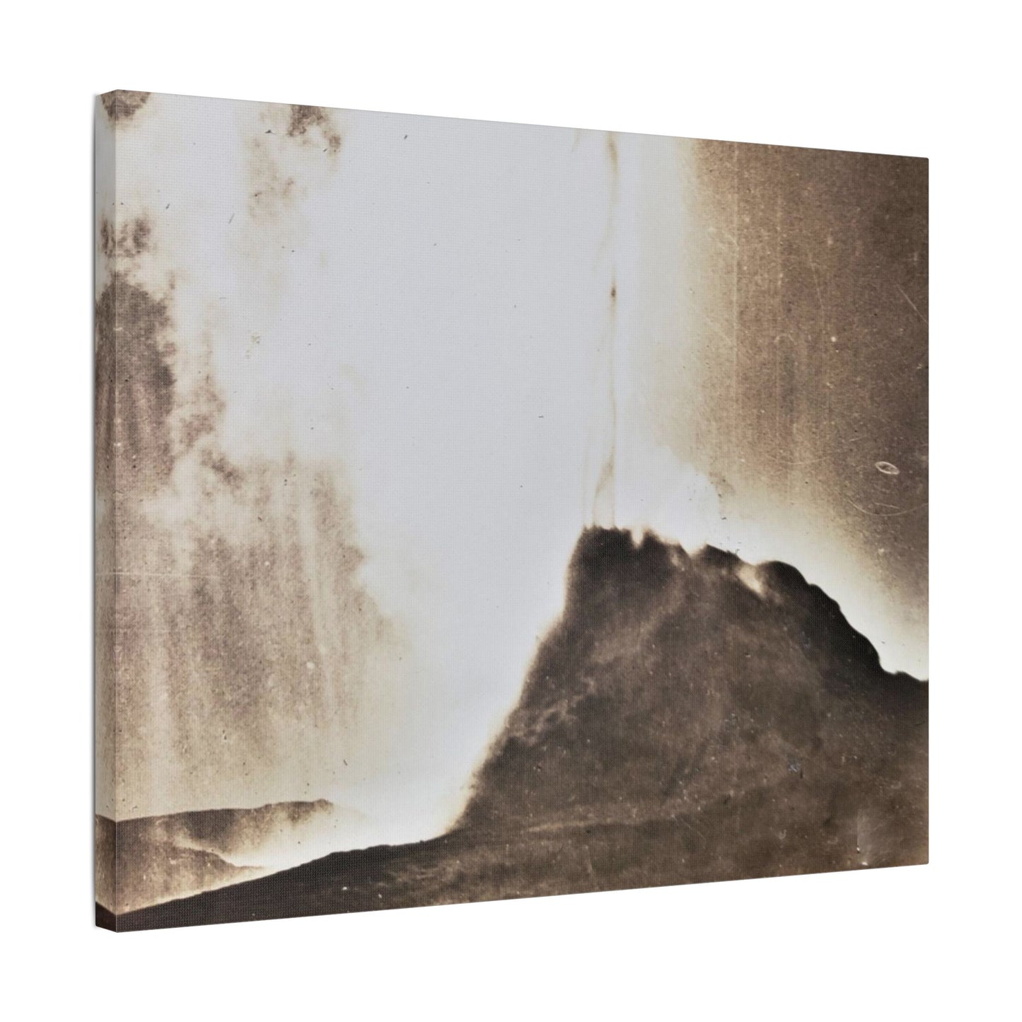 White Dome Geyser Yellowstone Satin Canvas, Stretched