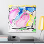 Pink Elephant Canvas Gallery Wraps 24″ x 24″ 1.25"