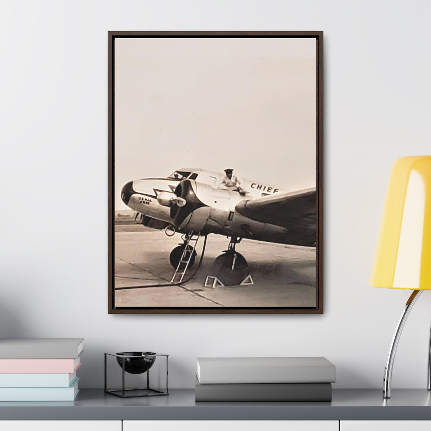 Refueling Mid-Contintent Chief Line 1939 Gallery Canvas Wraps, Vertical Frame