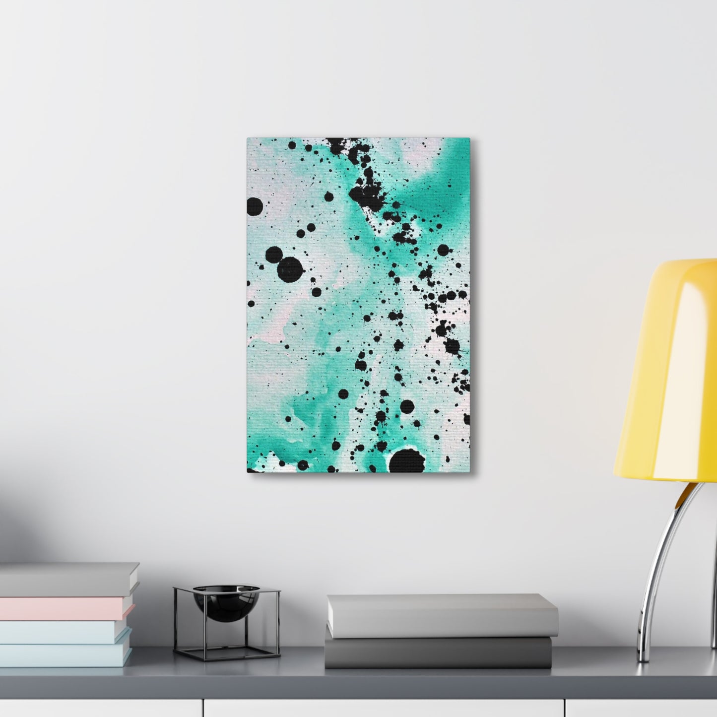 Teal Burst Canvas Gallery Wraps