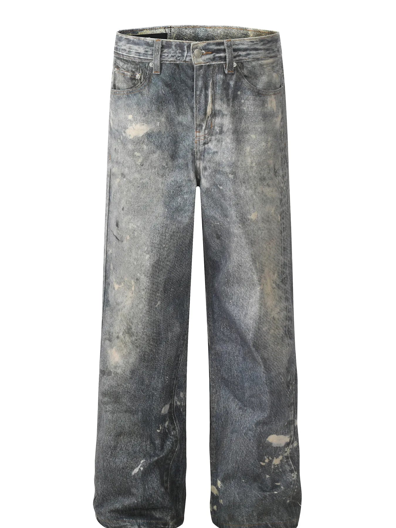 Men's Vintage Wide Leg Denim Jeans - Blue -