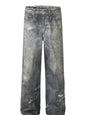 Men's Vintage Wide Leg Denim Jeans - Blue -
