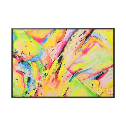 Neon Fire Gallery Canvas Wraps, Horizontal Frame 48″ x 32″ Premium Gallery Wraps (1.25″)