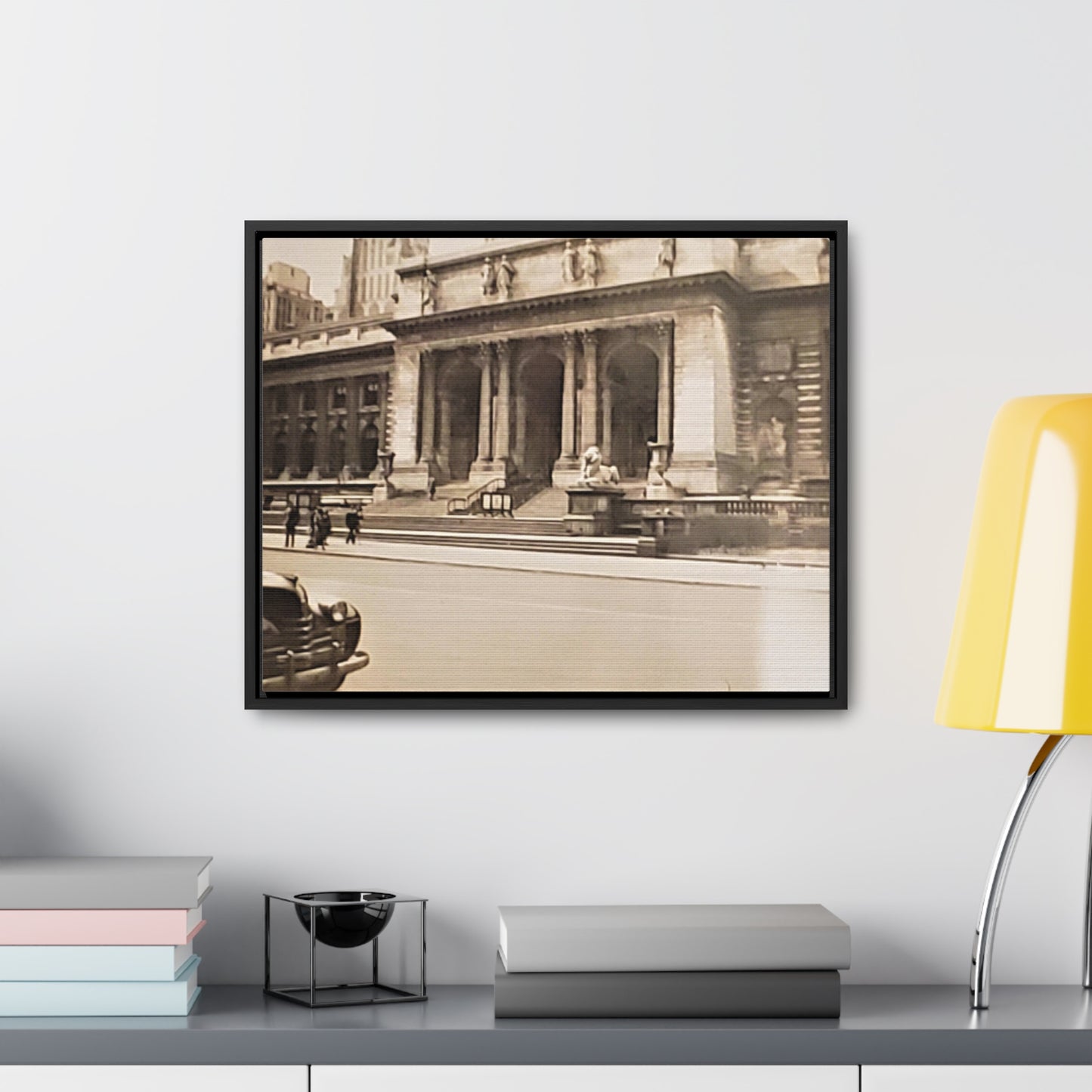 New York Public Library Gallery Canvas Wraps, Horizontal Frame