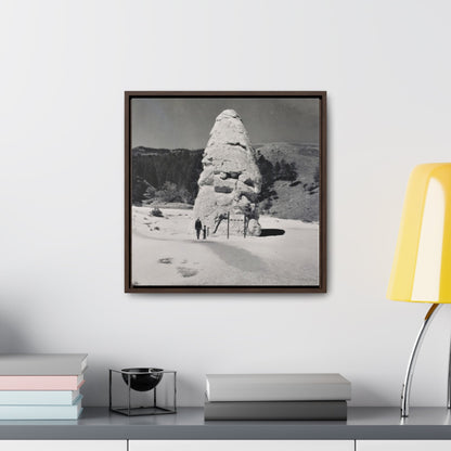Liberty Cap Yellowstone Gallery Canvas Wraps Square Frame 16″ x 16″ 1.25" Walnut