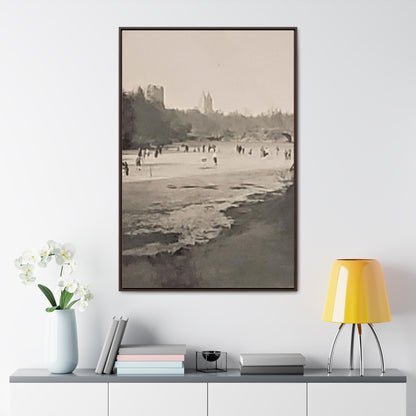 Central Park Gallery Canvas Wraps, Vertical Frame 32″ x 48″ 1.25" Walnut