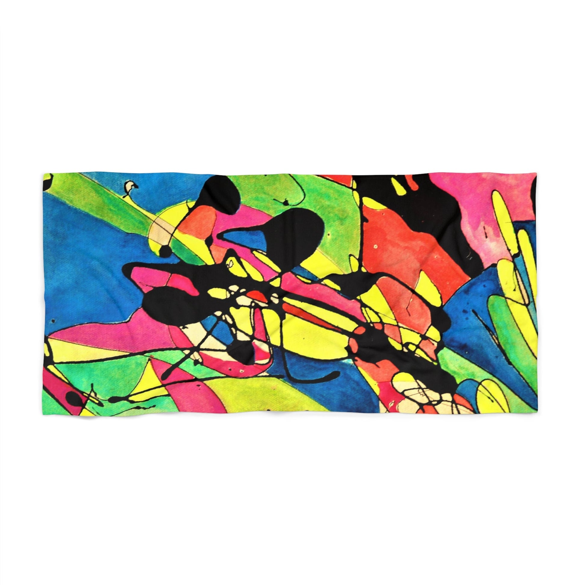 Exploding Earth Beach Towel - - towel