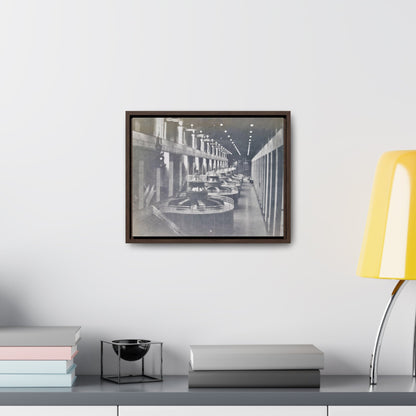 Boulder Dam Powerhouse Gallery Canvas Wraps Horizontal Frame 14″ x 11″ Walnut 1.25"