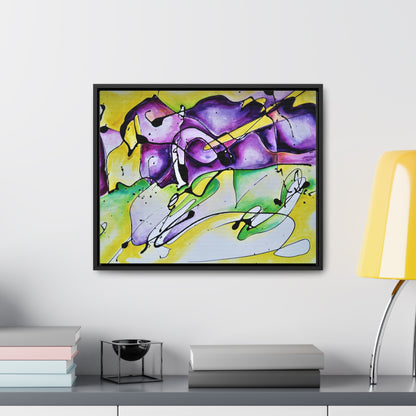 Purple Mountains Gallery Canvas Wraps, Horizontal Frame 20″ x 16″ Black 1.25"