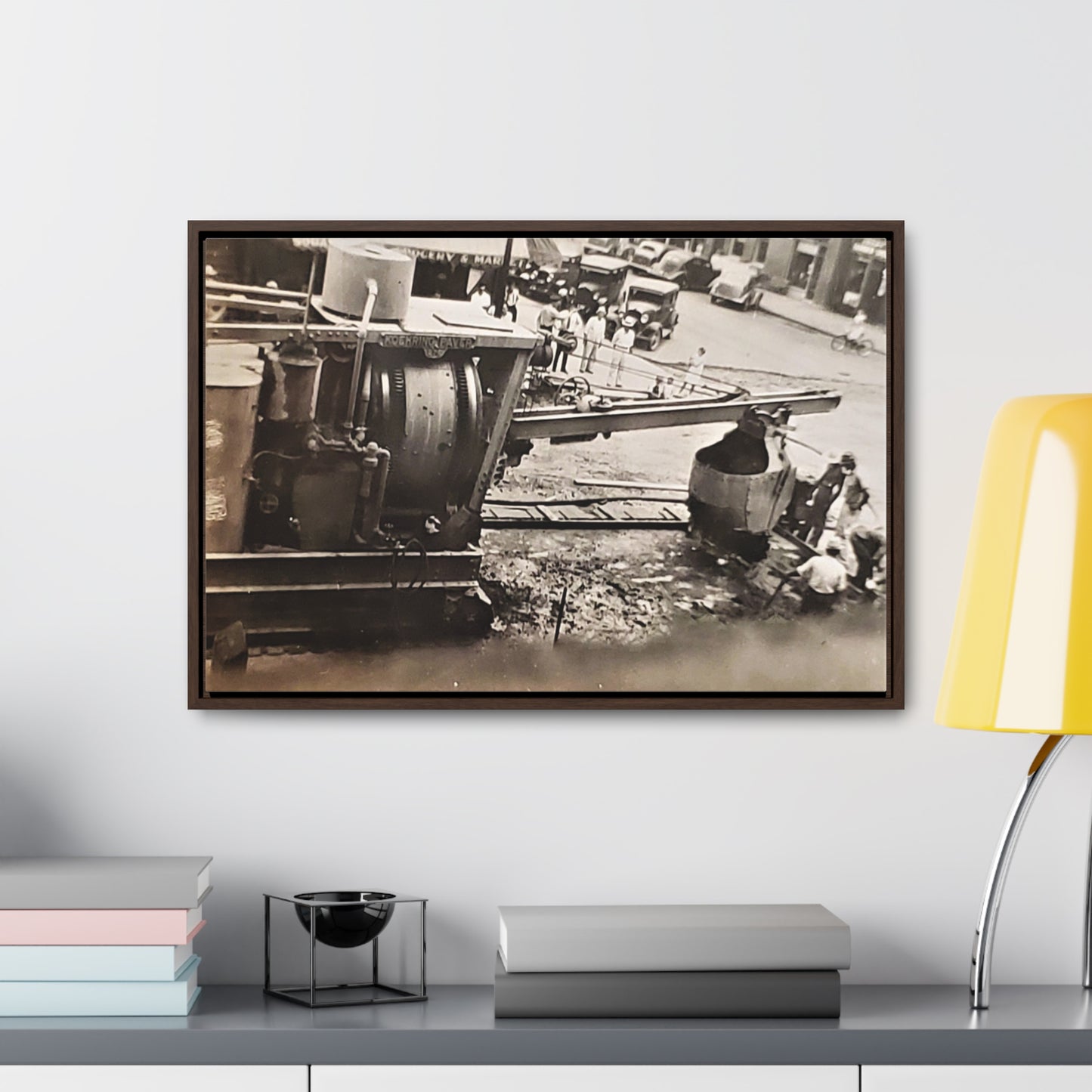 Concrete Worker Gallery Canvas Wraps, Horizontal Frame