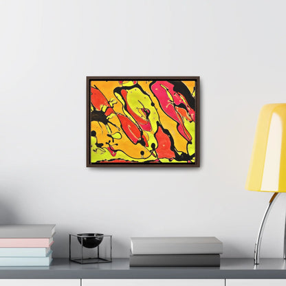 80s Rapture Gallery Canvas Wraps, Horizontal Frame 14″ x 11″ orange black yellow 1.25"