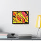 80s Rapture Gallery Canvas Wraps, Horizontal Frame 14″ x 11″ orange black yellow 1.25"