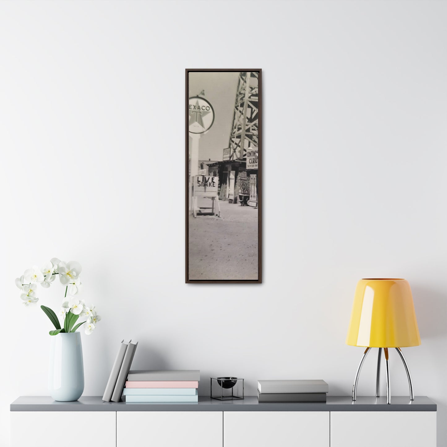 Texaco Station Continental Divide Gallery Canvas Wraps, Vertical Frame