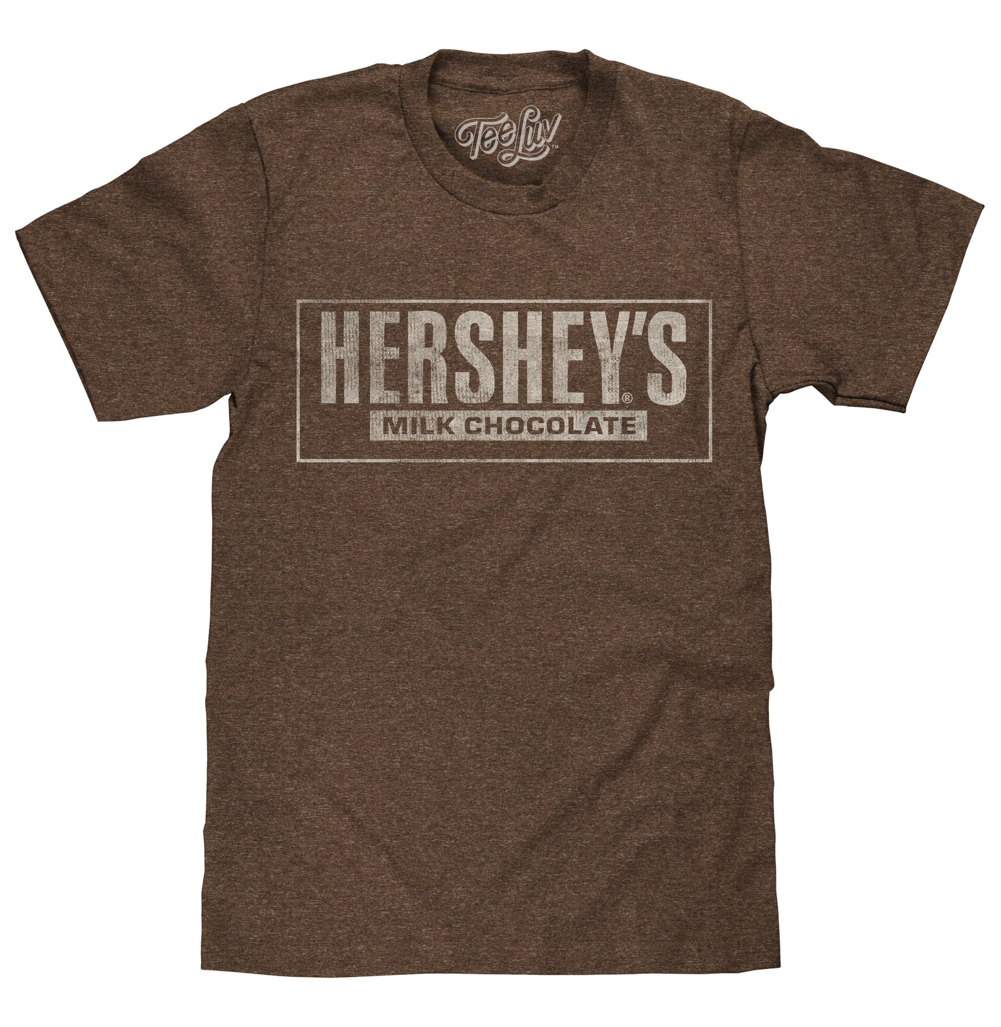 Hershey's Milk Chocolate T-Shirt - Brown Heather- Tee Luv- {{Product type}}