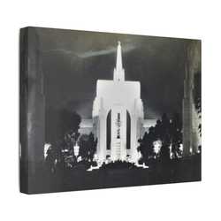 Golden Gate International Exposition Night Satin Canvas Stretched