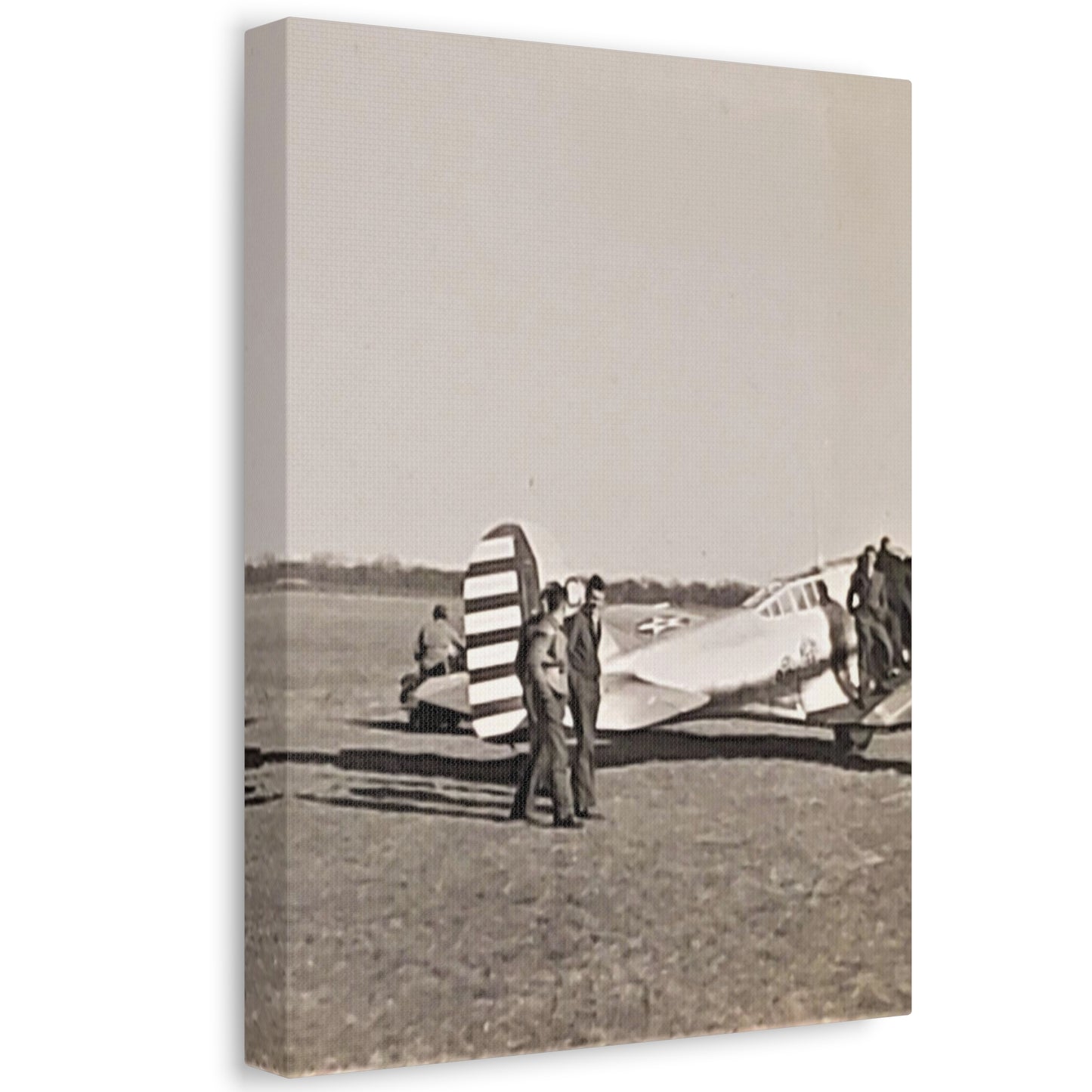 Army Pursuit Plane Ames Airport 1939 Stretched Canvas