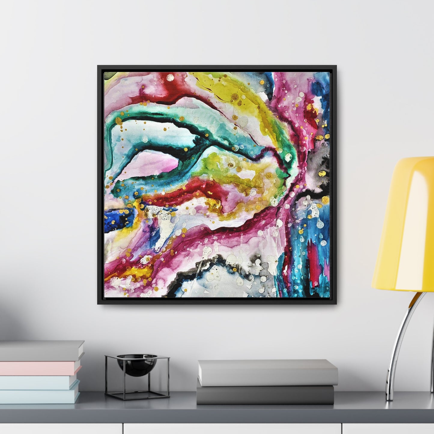 Cosmic Face Gallery Canvas Wraps, Square Frame