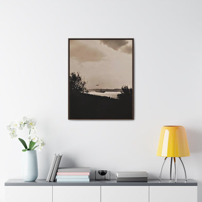 Navy Day New York October 27th 1945 Plane Gallery Canvas Wraps Vertical Frame 24″ x 30″ 1.25" Walnut