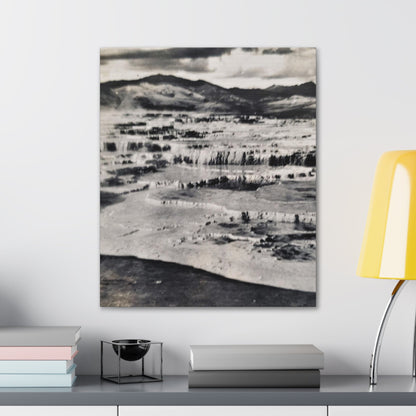 Springs at top of Jupiter Terrace Yellowstone Canvas Gallery Wraps 20″ x 24″ 1.25"