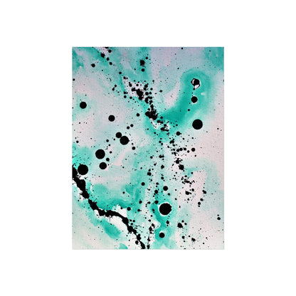 Teal Burst Fine Art Posters 12″ x 16″ (Vertical) Matte