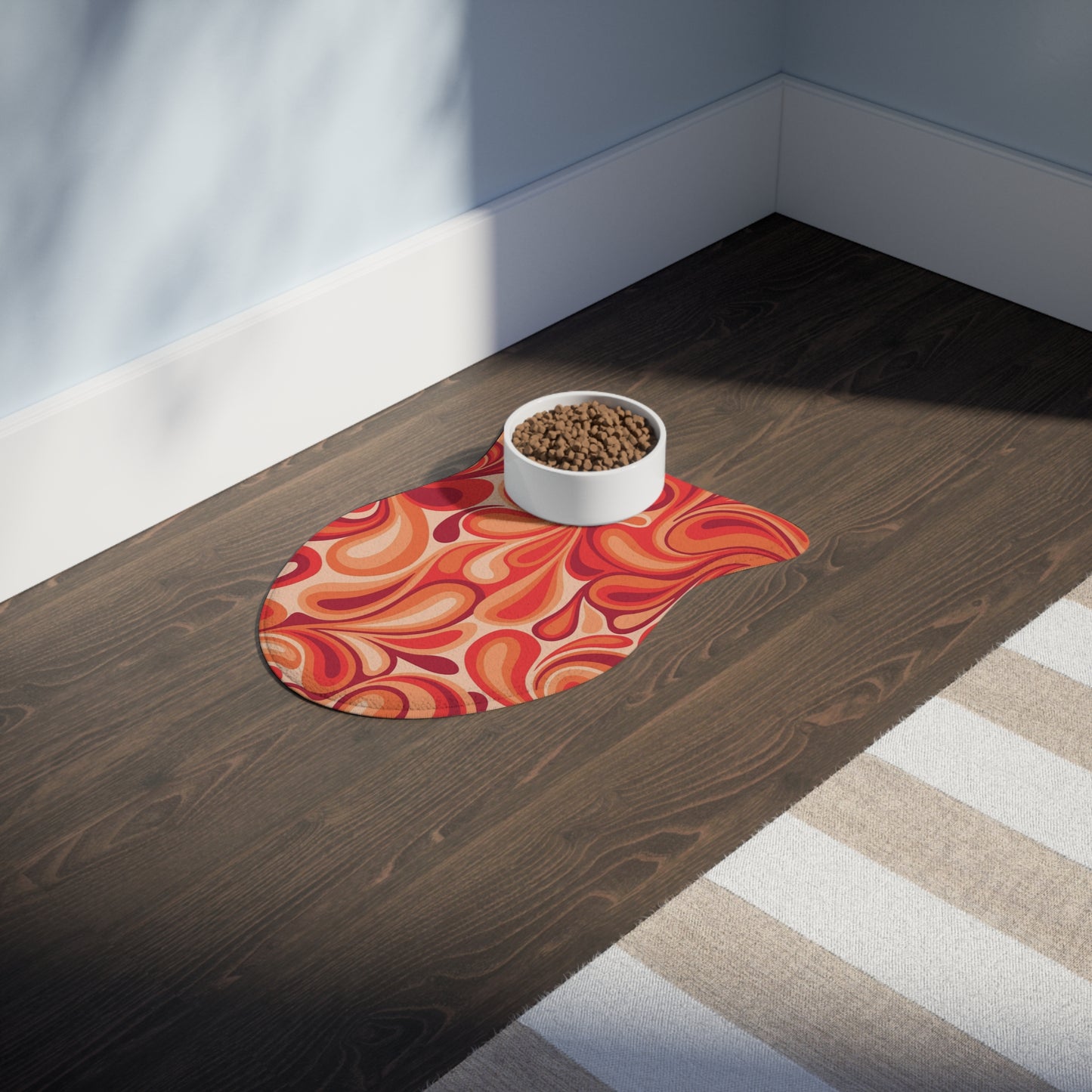 Red Orange Pet Feeding Mats