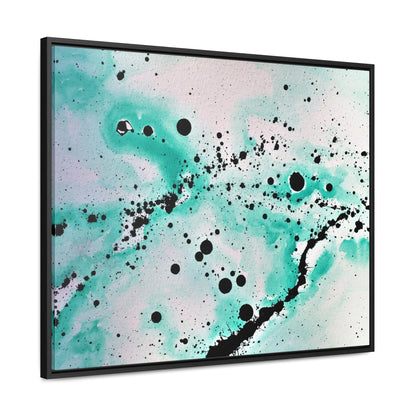 Teal Burst Gallery Canvas Wraps, Horizontal Frame