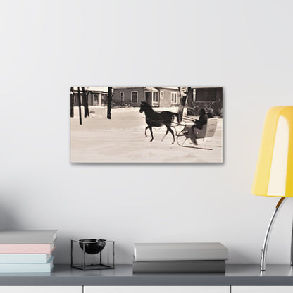 Carriage Ride Canvas Gallery Wraps 20″ x 10″ 1.25"
