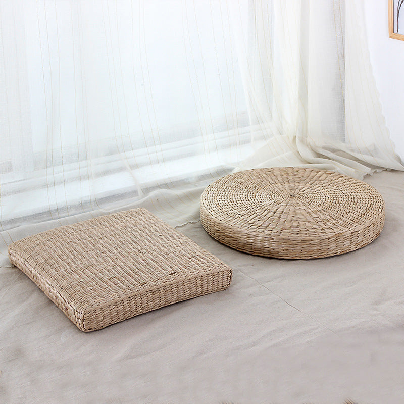 Tatami Straw Woven Meditation Cushion - - Seat