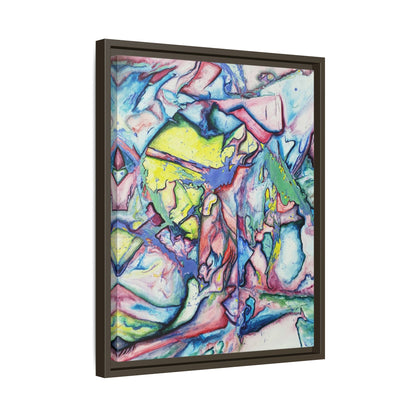 Alien Abstract Colorful Framed Canvas Art - Kia Day Design