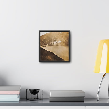 Morris Dam Lake Gallery Canvas Wraps Square Frame 10″ x 10″ 1.25" Black