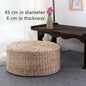Tatami Straw Woven Meditation Cushion - Yellow circle 45x45 - Seat