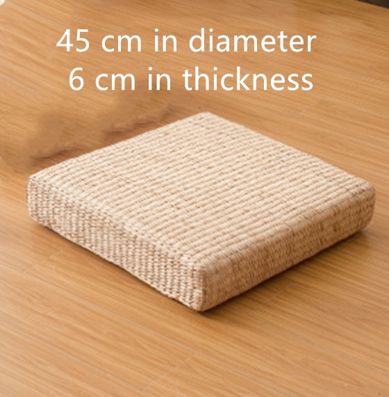 Tatami Straw Woven Meditation Cushion - Yellow 45x45 - Seat