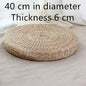 Tatami Straw Woven Meditation Cushion - Yellow circle 40x40cm - Seat